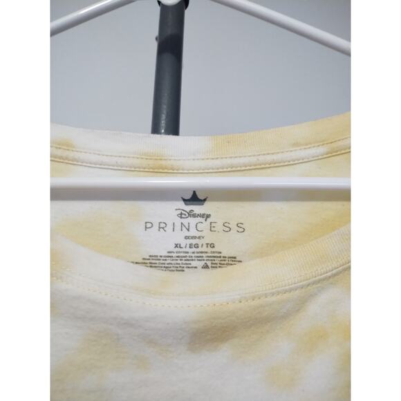Gently Used Disney Little Mermaid T-Shirt XL – Yellow & White Tie-Dye - Picture 2 of 3